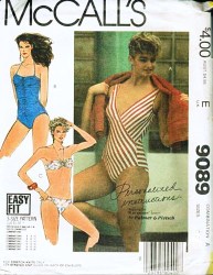 9089 BIKINI-1 PC BIAS SWIMSUIT PATTERN 10-14, 12,14; 14-18